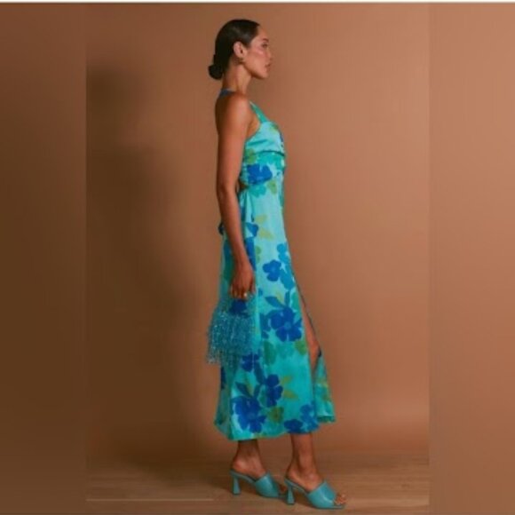 NWT Show Me Your Mumu Mina Midi Dress in Blue Piccadilly Floral Size S - Picture 5 of 11